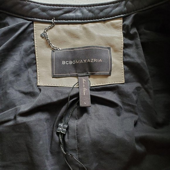 Women's Large BCBGMaxazria Keith Quilted Leather Jacket - Picture 5 of 5